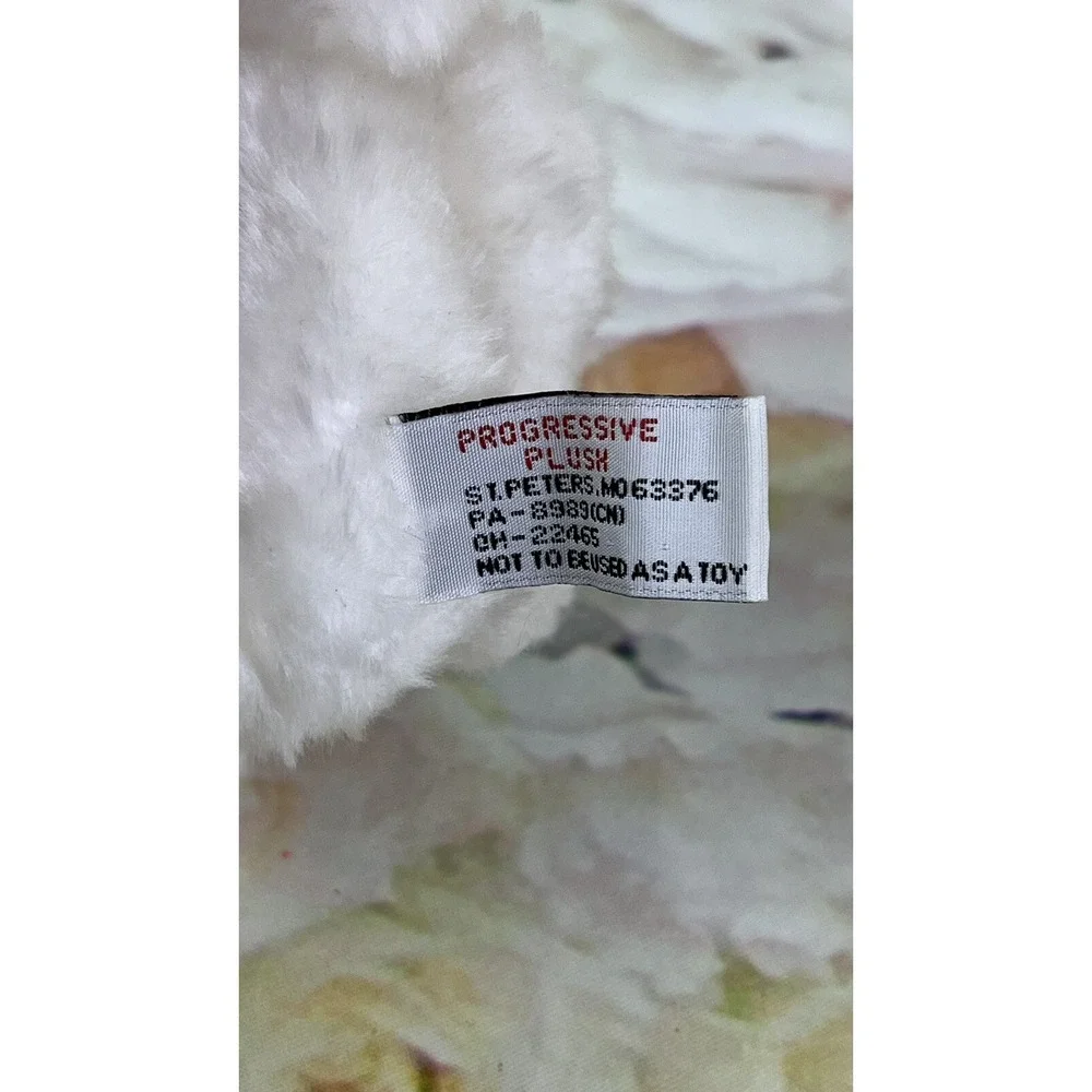 White Teddy Bear Plush Jointed Progressive Red Bow Stuffed Animal TAG Candy Gift